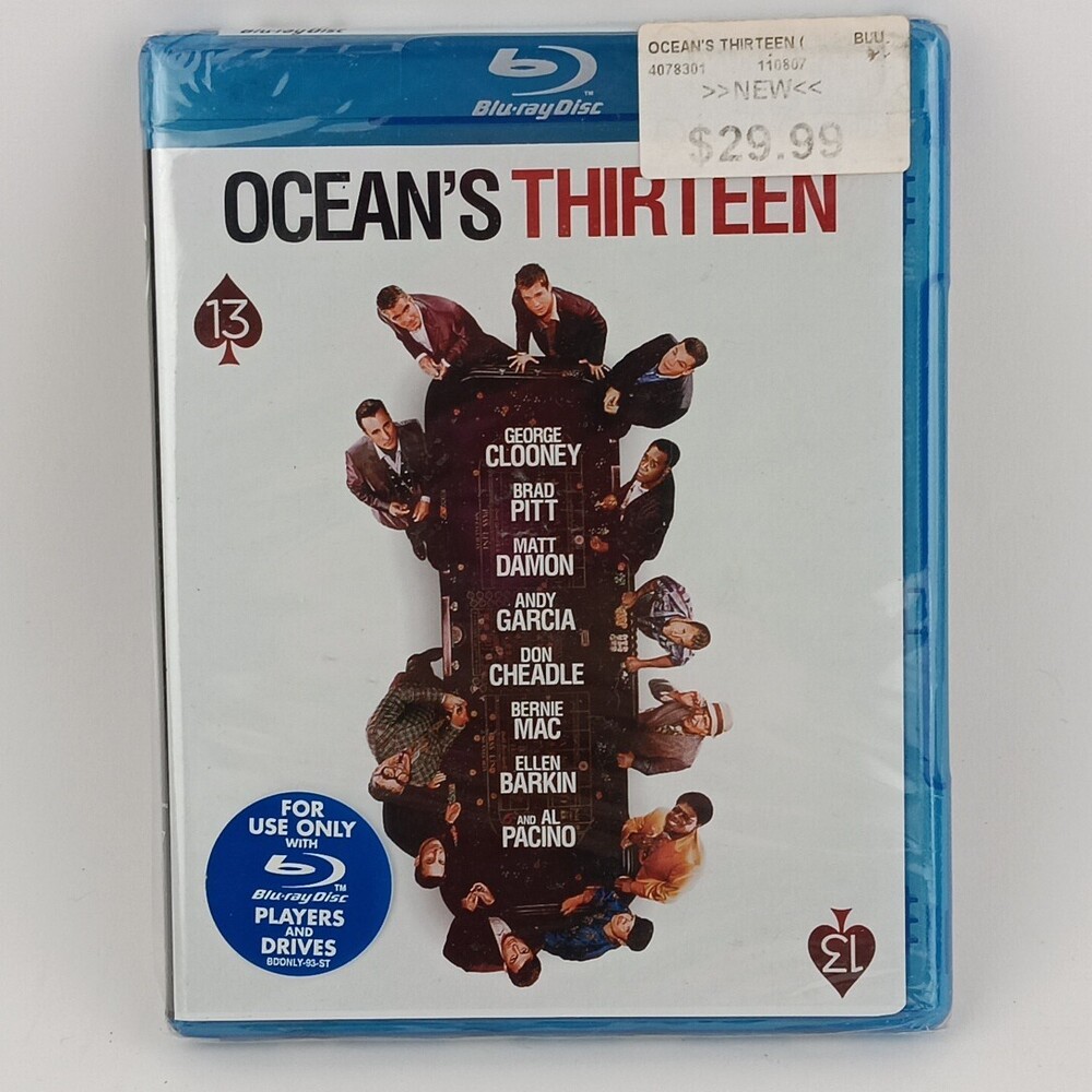 OCEAN'S THIRTEEN - NEW UNOPENED BLURAY EDITION